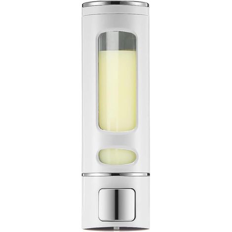 Distributeur de savon - 400 ml - Distributeur de savon liquide mural - Pompe de douche - Rechargeable - Pour savon liquide et gel douche - Distributeur et organisateur - Pour salle de bain et cuisine (1/5)