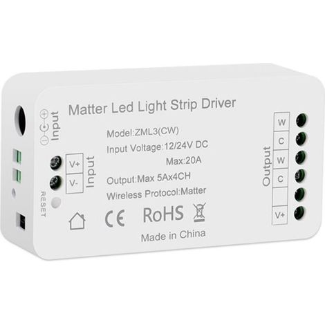 Contrôleur de bande lumineuse LED Matter Wifi CW