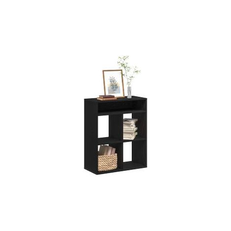 Bibliothèque noir 66x31x80 bois d'ingénierie (1/5)