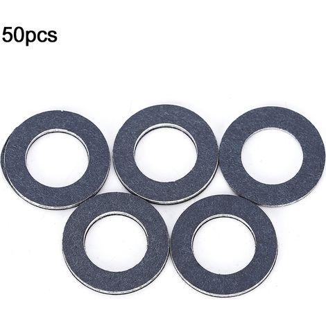 50 joints de vidange 90430-12031, pièces OEM compatibles Toyota/Lexus, garnitures d'étanchéité en caoutchouc, lot de 50, remplacement précis pour bouchon de carter (1/3)