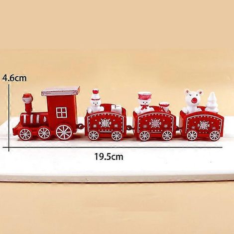Train de Noël en plastique, décorations de Noël pour la maison, cadeaux de Noël, ornement de Noël, Nouvel An, rouge (1/5)