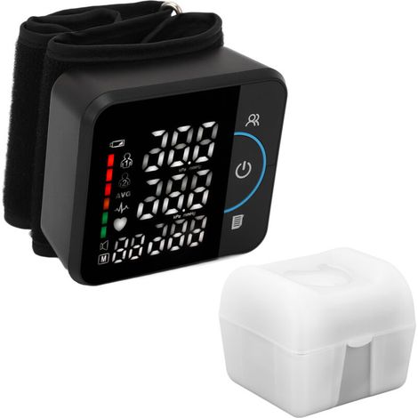 Tensiomètre de poignet automatique avec mémoire 180 lectures et écran LED rechargeable