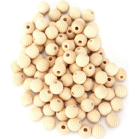 100pcs Wooden Beads Multi‑Purpose Natural DIY Paintable Thread Crafts for Handicraft Lovers (1/5)