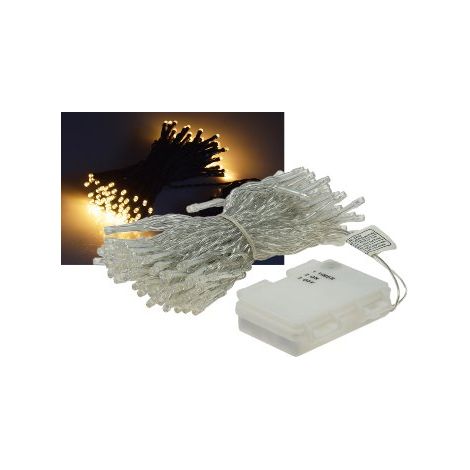 LED Lichterkette 10m, 100 LEDs, IP44, Warmweiß (1/4)