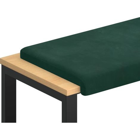 Maison Exclusive - Cuscino per panchina Velluto Verde Scuro Profondità 35 cm (1/5)