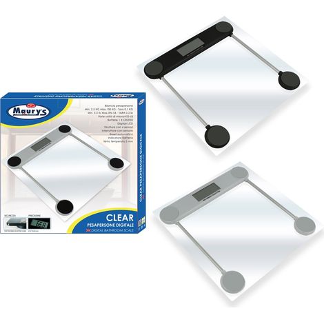 MAURY'S BILANCIA PESAPERSONE DIGITALE CLEAR COLORI ASSORTITI