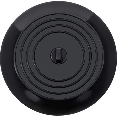 Bouchon de baignoire en silicone bouchon d'évier bouchon d'évier de cuisine diamètre 15 cm, adapté pour cuisine, salle de bain et buanderie bouchon de vidange général, noir (1/5)