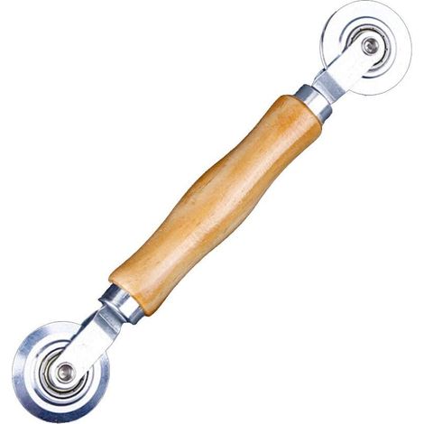 Rouleau de Pressage Roue D'outil pour Fenêtre D'écran Poignée en Bois en Acier Inoxydable Rouleau de Pression Rouleau de Pression Portable Hand Pressing Wheel pour l'installation D'écrans Outil (1/5)
