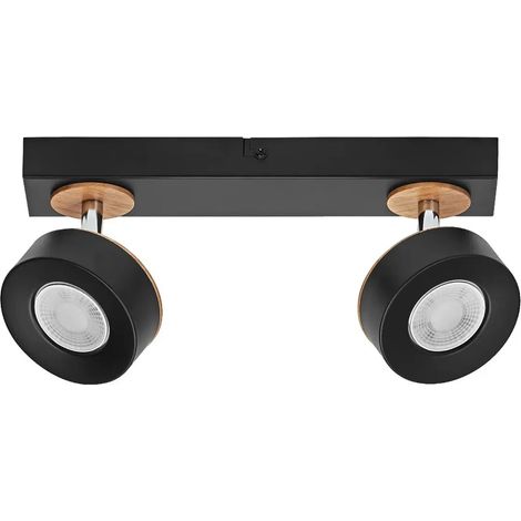 [GEBRAUCHT] B-Ware Osram Deckenstrahler Deckenspot Led Lampe Schwarz Stahl Holz Warmweiß 2 Spots