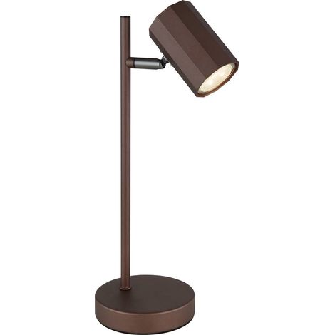 Lampe de table Lampe de lecture Lampe de chambre à coucher Spot mobile bronze, aluminium métal, 1x GU10 douille, LxlxH 16,5x12x35 cm (1/5)