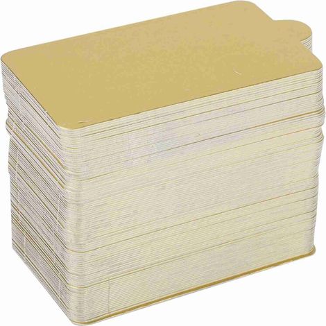 Bases de papel para tartas Brrnoo, 100 unidades, color dorado, aptas para cupcakes, galletas y pasteles, tamaño rectangular grande. (1/5)