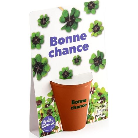 Carte message - Bonne chance - Trèfle (1/5)