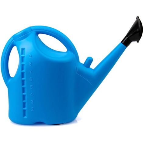 Arrosoir 10L  8L  5L  3L  2L  1L  0,9L Arrosage Jardin Arrosoir Fleurs Jardinage 2 Couleurs: bleu/vert/rouge/jaune/rose (Bleu 2, 9L) (1/3)