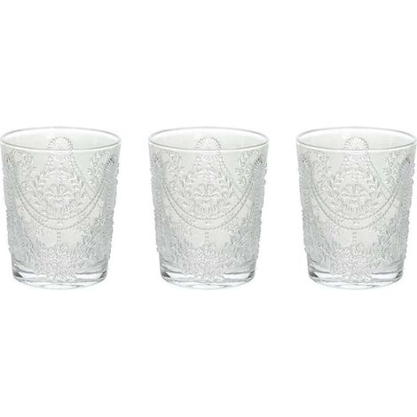 Set 3 bicchieri Savoia in vetro trasparente