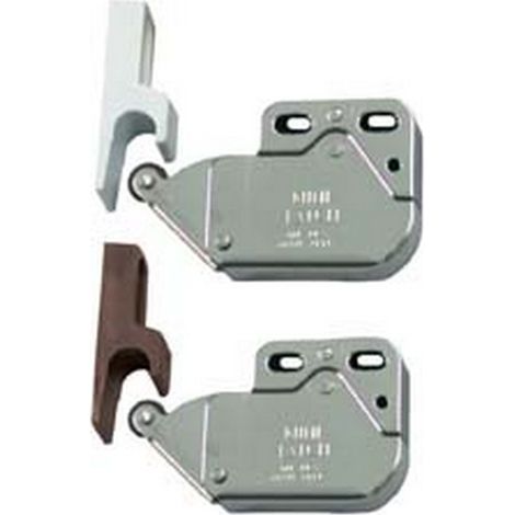 50PZ CRICCHETTO A SPINTA MINI LATCH CON RISCONTRO - mm.36x28x11 - marrone
