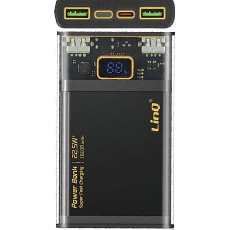 Linq - Power Bank 16000mah Qc 22.5w + Pd 22.5w Super Fast Charge Caricabatterie Tm16002 - (1/3)