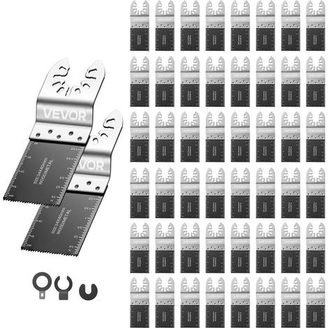 Lot de 50 Lames Oscillantes Bimétal pour Outil Multifonction 34x90mm Coupe Bois Métal SS-50PCS (1/5)