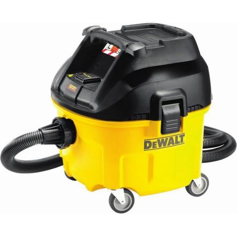 Dewalt – Aspirateur professionnel eau et poussières 30L – Classe L – Moteur 1840W – Décolmatage automatique 15s – Flexible 4m pour chantiers humides