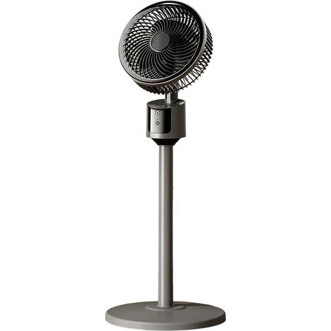 Ventilateur sur Pied USB Silencieux 3 Vitesses, Moteur Cuivre, Compatible Batterie Externe, pour Chambre Bureau Salon Maison Camping (Gris) (1/5)