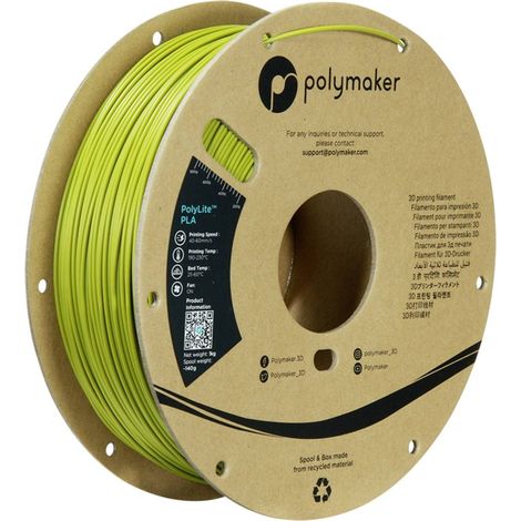 Polymaker PA02058 Polymaker PolyLite PLA Filament Olive Green 1.75 mm / 1kg Filamento per stampante 3D Plastica PLA Ele (1/5)