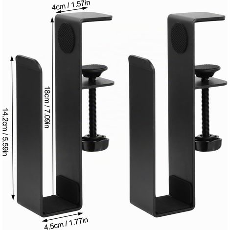 Staffa di montaggio laterale regolabile per laptop, supporto laterale per scrivania, supporto per laptop, morsetto per computer e documenti che non richiede foratura. (1/5)
