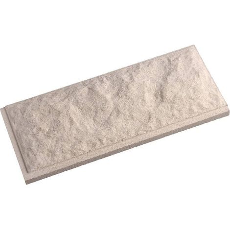 Plaqueta Labrada - Acabado rústico y resistente para cerramientos y jardín - 40 × 16,6 × 3 cm - Unidad - Blanco (1/5)
