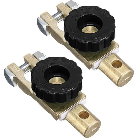 12V 24V Car Battery Cut Off Switch Battery Terminal Disconnect Switch Terminal Isolator with Black Push Button for Car Truck Boat (1/5)