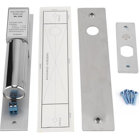 Serrure électromagnétique 12V pour portes en verre ou métal, système de sécurité de verrouillage
