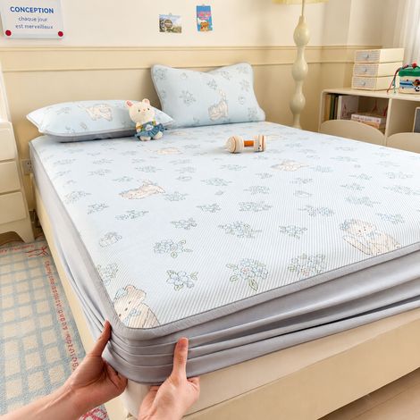Parure Drap-Housse Rafraîchissant d'Été Classe A Motif Chat Fleuri 150x200 cm avec 2 Taies d'Oreiller 150cm 200cm réf 2806 2 kg – Livraison gratuite