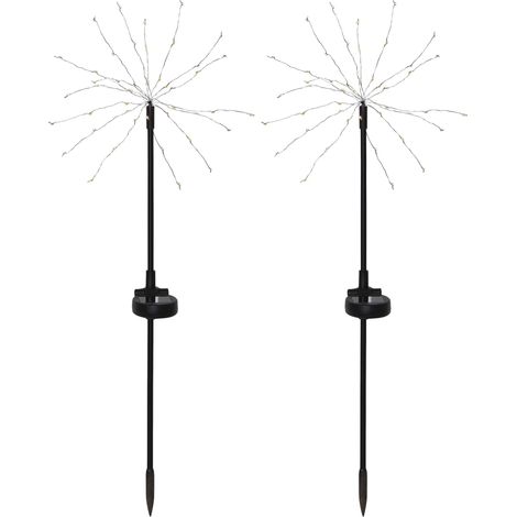 Star Trading Lot de 2 feux d'artifice solaires avec pic au sol