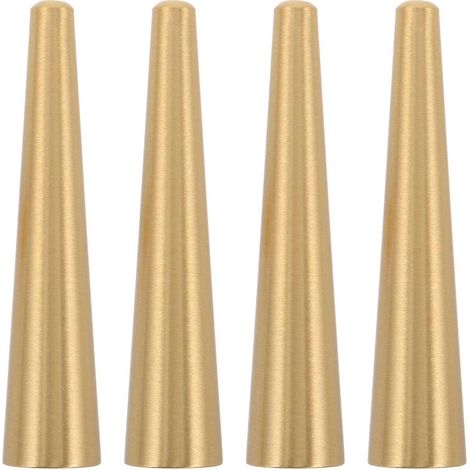 Quatre pieds de planche à découper en cuivre et en bois : rehausseur de plateau de présentation pour boîte à bijoux de 2,32 x 0,47 pouces - pieds de mini-meuble fuselés, compatibles avec les tables et (1/5)
