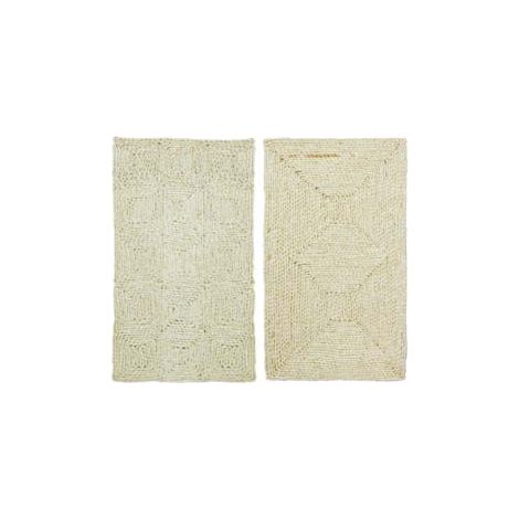 ZERBINO RETTANGOLARE TRECCIA IN PAGLIA- - cm.45x75 spessore mm.15 - 3 pezzi XTRA