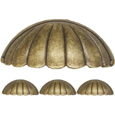 Paquet de 6 boutons de coquille boutons de porte nautiques armoire vintage commode tiroirs marins (1/4)