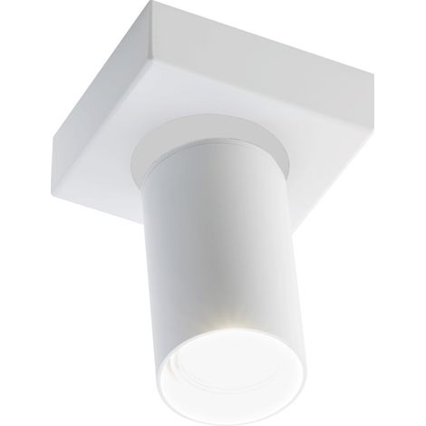 Faretto soffitto quadrato bianco orientabile GU10 Shilo (1/2)