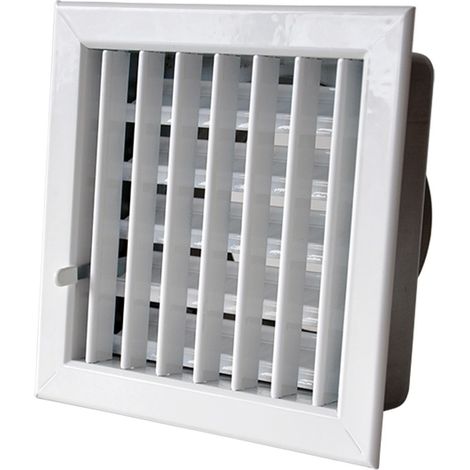 GRIGLIA AERAZIONE AD INCASSO PER CAMINI cm 14 x 13 foro 11,1 x 11,1 - Ø 8
