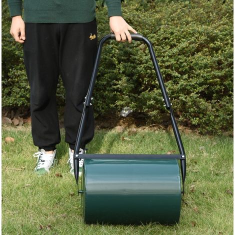 Rasenwalze für den Garten mit U-Griff, 102 x 50 x 30 cm, 40 L, Metall, grün OKMYHOME (1/5)