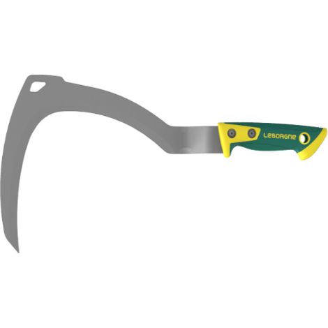 Leborgne – Faucille à herbe droite 45 cm – Manche bi-matière ergonomique – Pour faucher petites surfaces – Prise en main confortable
