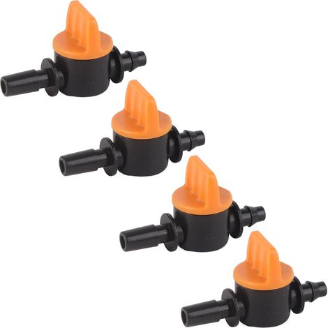 Lot de 50 mini vannes 4/7mm, raccord tuyau 6mm pour irrigation jardin, système d'arrosage micro-valve (FJG3101A) (1/5)