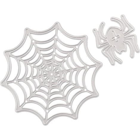 Matrices Métalliques Toile Araignée pour Découpe et Gaufrage, Accessoires Scrapbooking Halloween et Projets Créatifs Familiaux (1/5)
