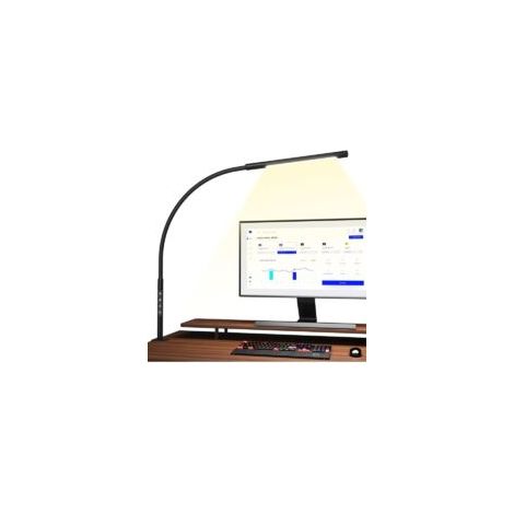 Bardusch - Lampe de Bureau LED, Lampe d'Architecte Protection des Yeux, Atténuation et Température de Couleur Réglable, avec Fonction Mémoire et Minuterie, 12W