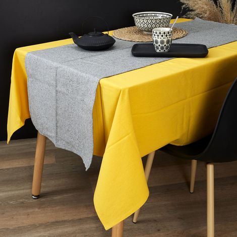Chemin de Table - HOME DECO FACTORY - Coton - Vert (1/3)