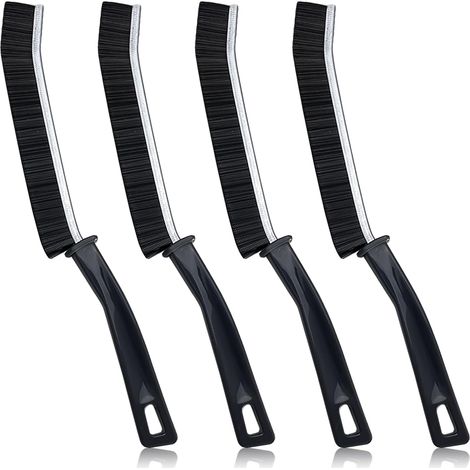 4 Stück Spaltreinigungsbürste, Hartborsten Eckenreinigungsbürste, Fugenbürste, Crevice Cleaning Brush, Eckenreinigungsbürsten, Multifunktionale Reinigungsbürste für Bad Küchen und Haushalt (1/5)