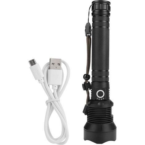 Lampe torche LED rechargeable USB pour l'extérieur, lampe torche de secours haute luminosité pour le camping (1/5)