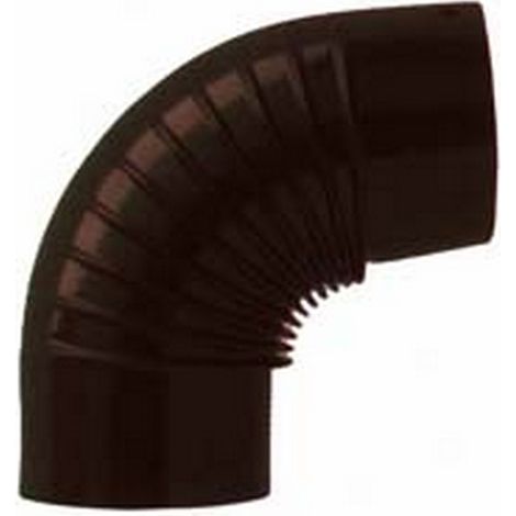 1PZ GOMITO 90 PORCELLANATO PER STUFE A LEGNA NERO OPACO - cm.10