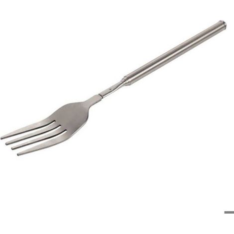 Fourchette rétro pour barbecue,télescopique,extensible,pour dîner,fruits,Dessert,fourchette à Long manche,couverts en - (1/4)