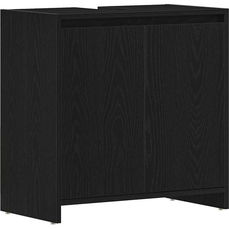 Maison Exclusive - Badschrank Schwarz Eichen-Optik 60x33x61 cm Ho