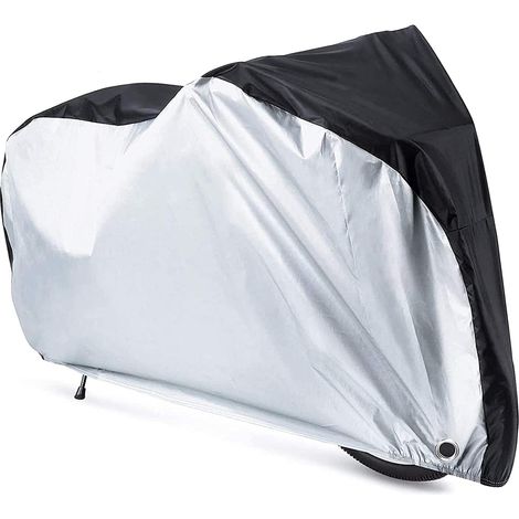 Housse de vélo imperméable XL, résistante à la pluie, au soleil, aux UV et à la poussière, compatible avec les VTT, vélos électriques, vélos de route et vélos hybrides, noire et S-AquaForge (1/5)