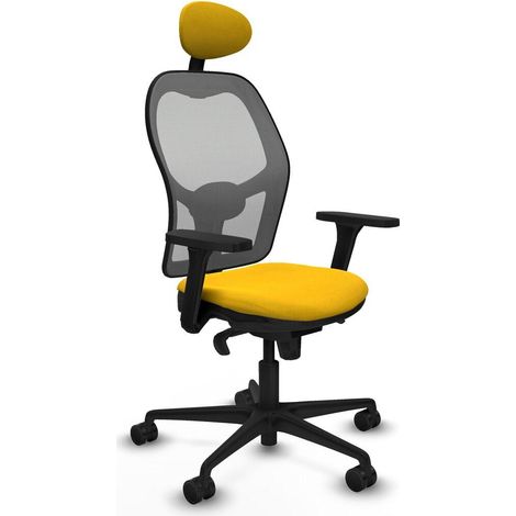 Piqueras et Crespo 3D036N1 Silla de oficina amarilla ergonómica (1/3)