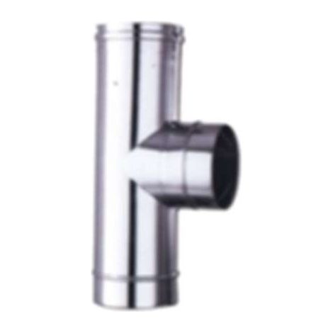 ALA 8018915740104 Gomito a T inox 25 per Riscaldamento e Accessori Stufe e Camini Acciaio Inox Aisi 316L Finitura Lucida colore Acciaio (1/2)