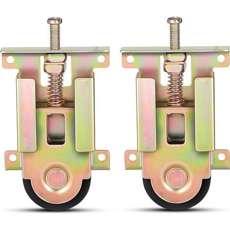 Set mit 2 Schiebetürrollen für Kleiderschränke, kugelgelagerte Ersatzrollen für Holz- und Metallspiegeltüren, robuste Ersatzteile für Heimwerker. (1/5)